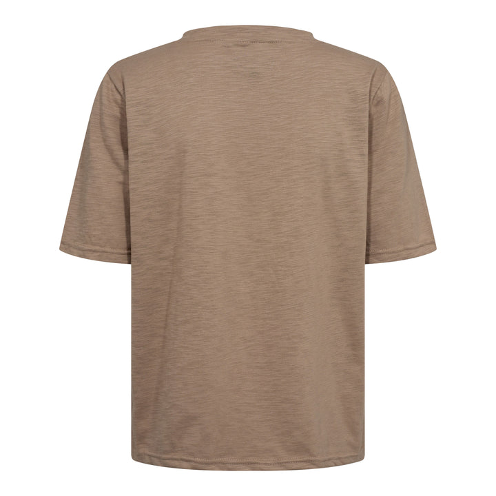 Forudbestilling - Liberte - Ulla-Ss-Vneck-Tshirt - Dusty Light Brown T-shirts 