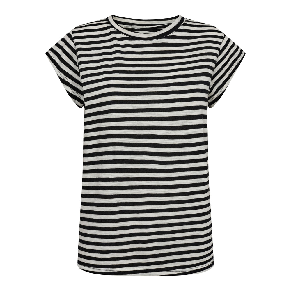 Forudbestilling - Liberte - Ulla-Stripe-Tshirt - Black White Stripe T-shirts 
