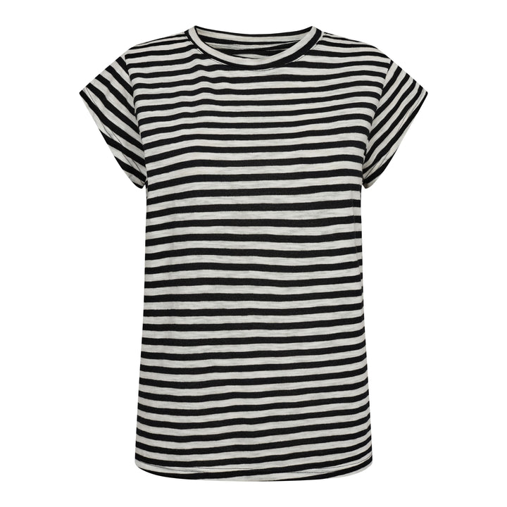 Forudbestilling - Liberte - Ulla-Stripe-Tshirt - Black White Stripe T-shirts 