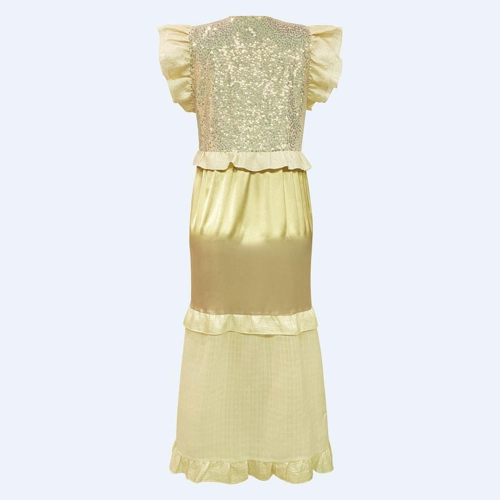 Liberte x Molly&My - Nor-Frill-Dress 22236 - Butter Yellow Kjoler 