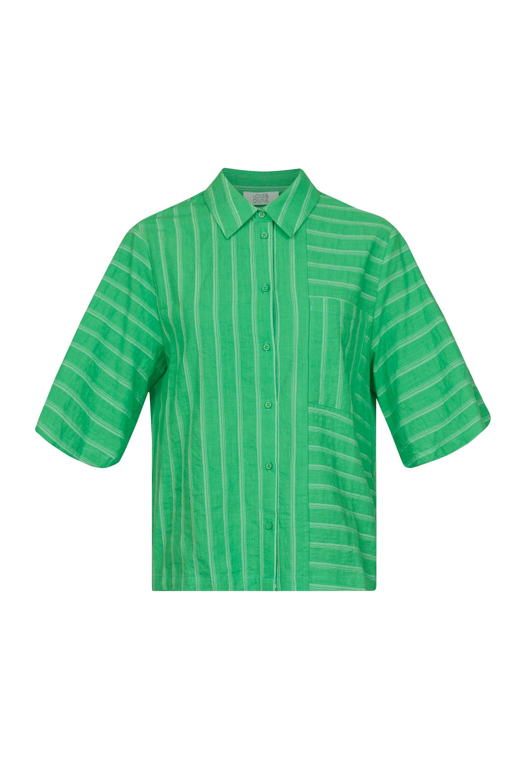 Forudbestilling - Love & Divine - Love1132 - 830 Green Stripe Skjorter 