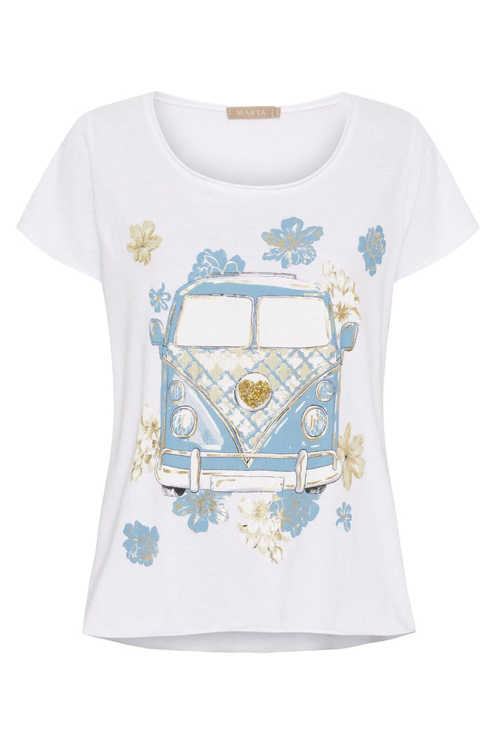 Marta Du Chateau - Mdcmarie T-Shirt 1535 - White Vw Celeste