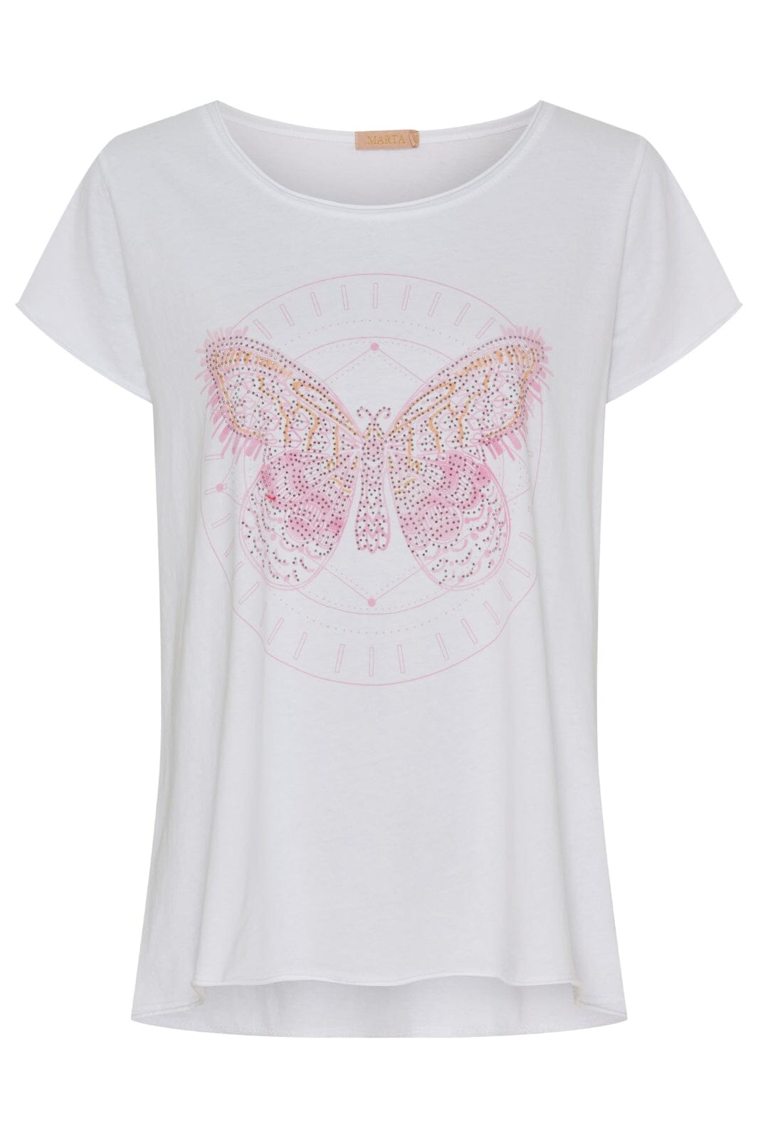 Forudbestilling - Marta Du Chateau - Mdcmarie T-Shirt - Rosa Butterfly T-shirts 