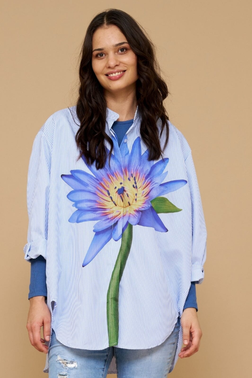 Forudbestilling - Marta Du Chateau - Mdcnatasha Shirt - Blue Skjorter 