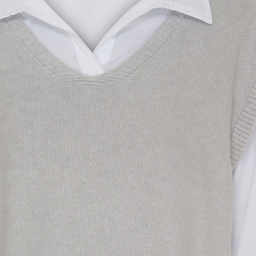 Forudbestilling - Marta Du Chateau - Mdcnorah Shirt/Vest Set - 4001 Grey Skjorter 