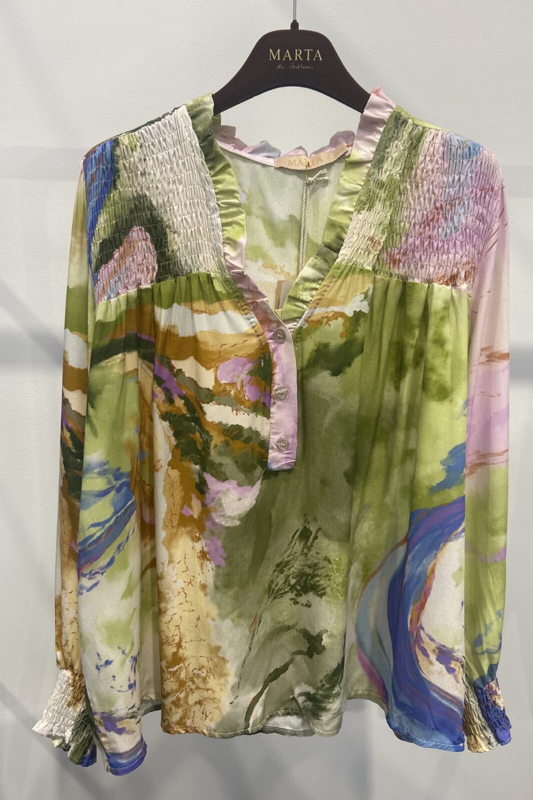 Y.A.S - YasSavanna Long Shirt Dress - Mellow Rose W. Liro Print