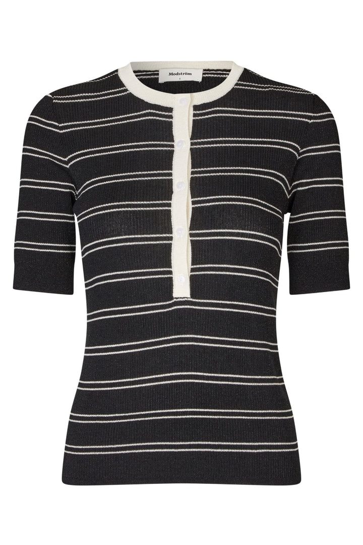 Modström - Pacificomd Ss Polo 58601 - 12037 - Black Stripe