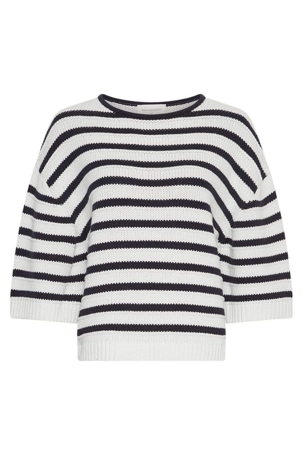Forudbestilling - Moss Copenhagen - Mschleika Jillena 3/4 Pullover Stp 19177 - Egret Sky Cap Strikbluser 