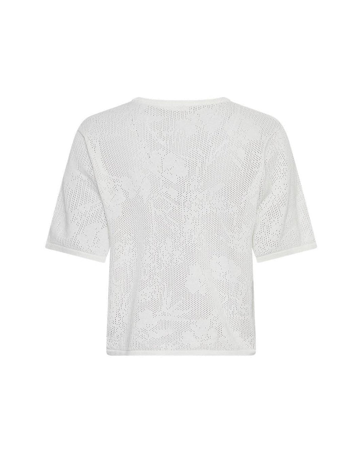 Forudbestilling - Moss Copenhagen - Mschluri 2/4 Pullover 19179 - Egret Strikbluser 