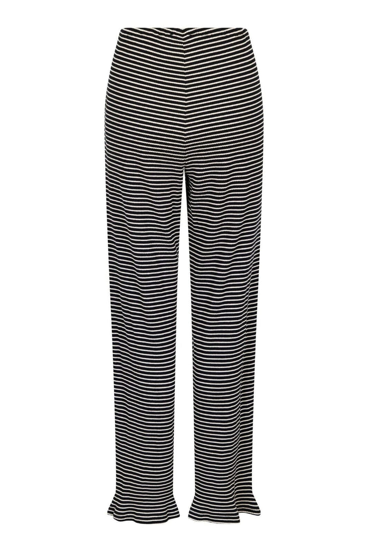 Forudbestilling - Neo Noir - Geri Stripe Pants - 100 Black Bukser 