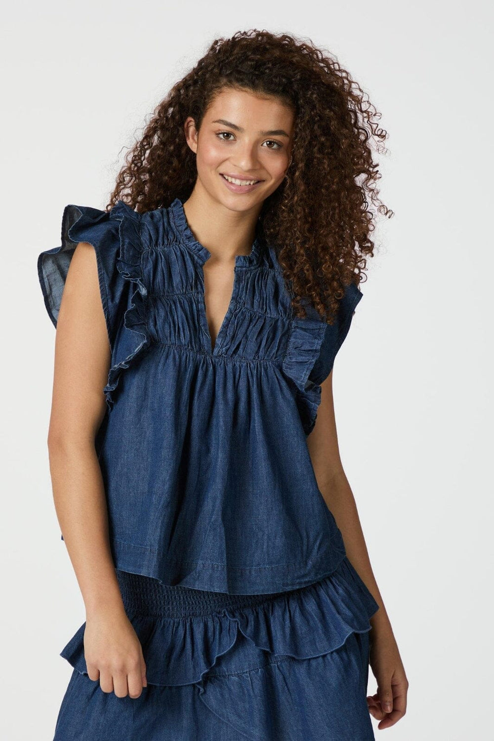 Neo Noir - Jayla Denim Top 164536 - 140 - Blue
