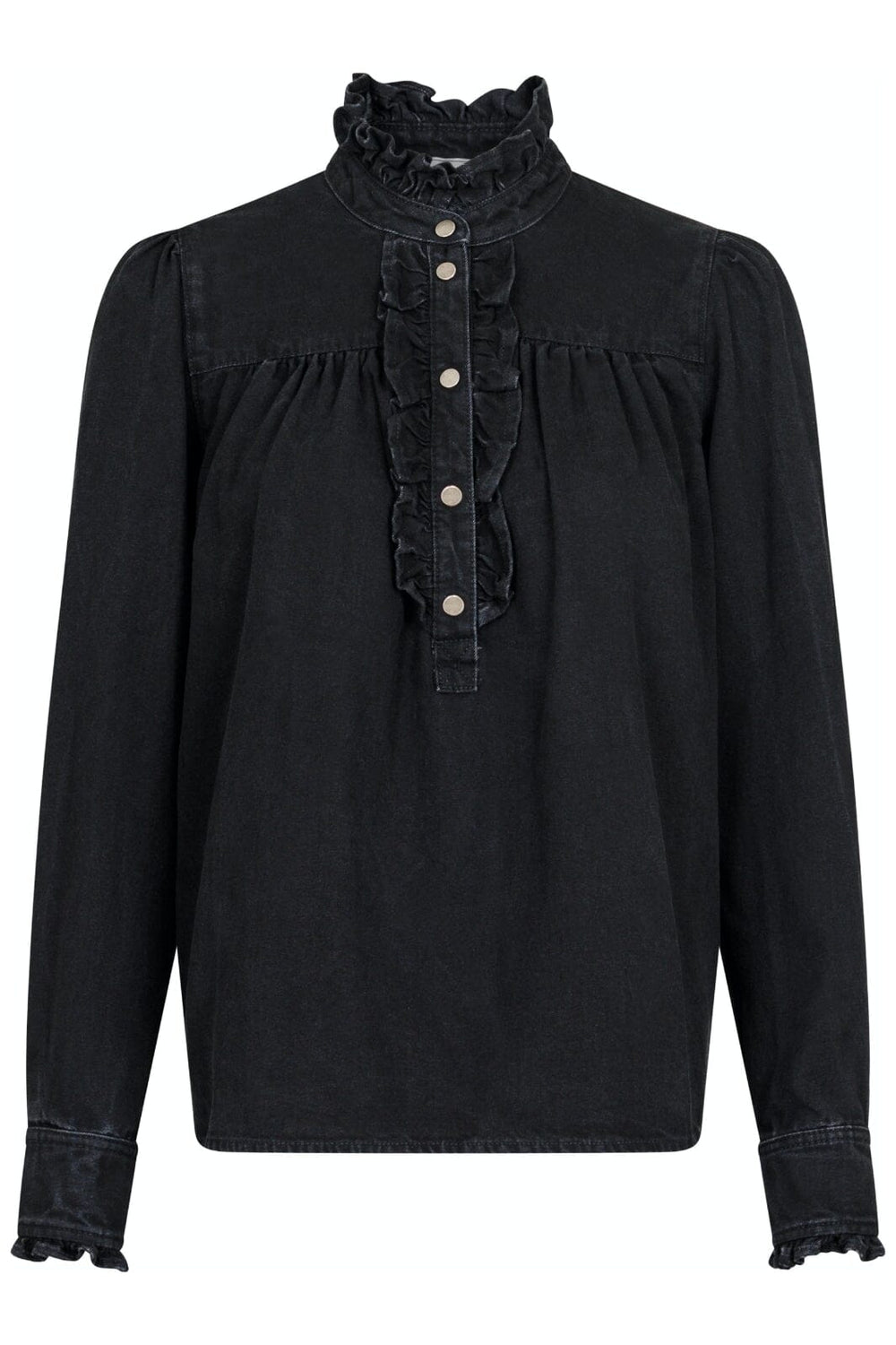 Forudbestilling - Neo Noir - Justine Denim Shirt - Black Skjorter 
