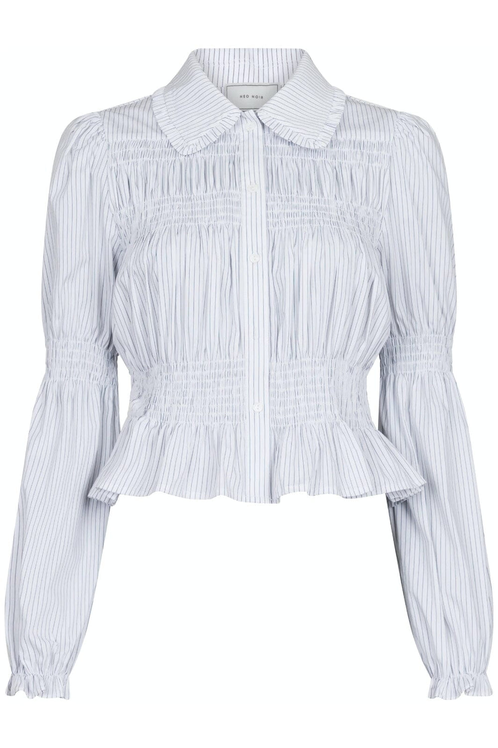 Forudbestilling - Neo Noir - Kella Stripe Smock Shirt - White Skjorter 