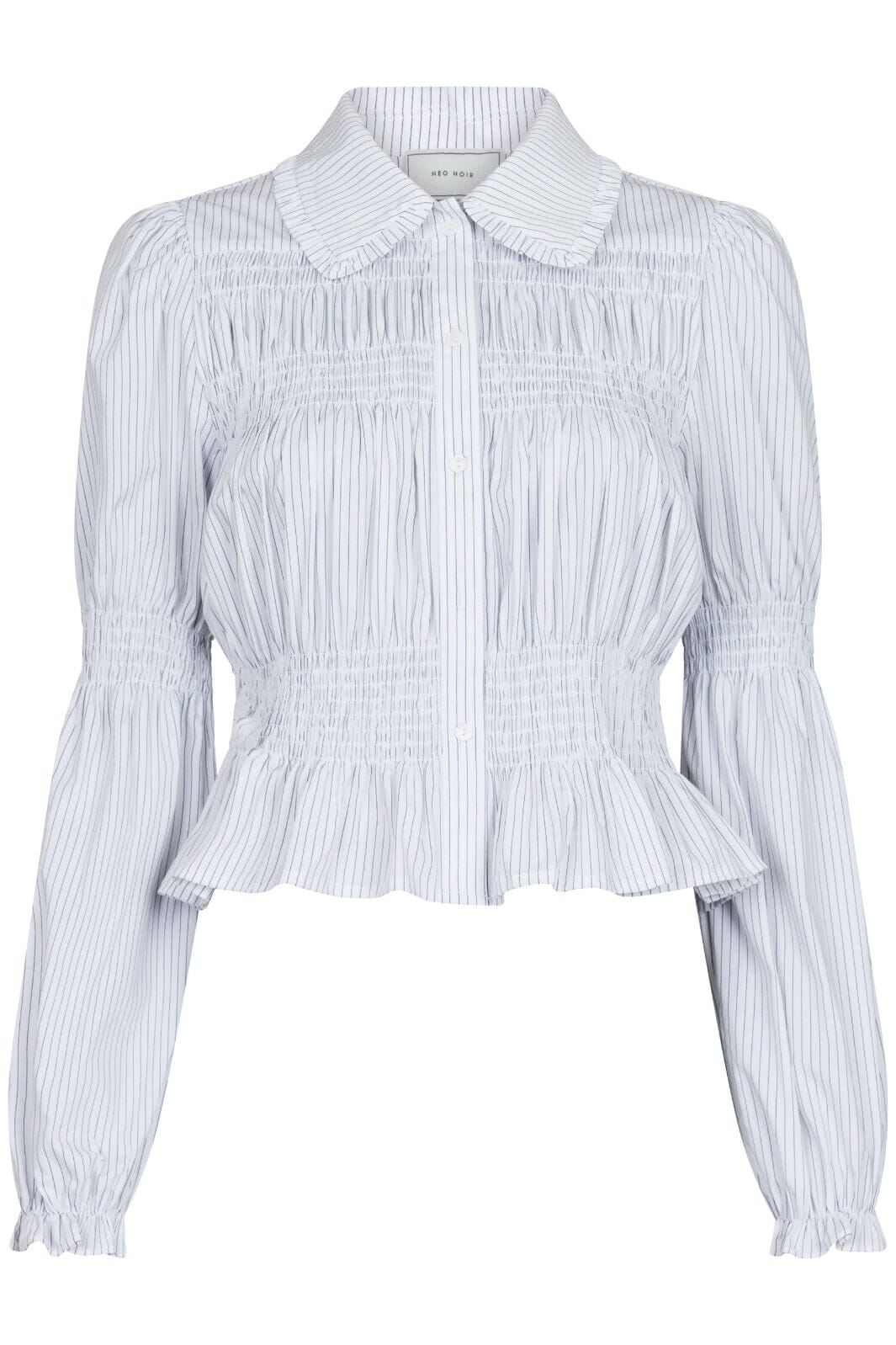 Forudbestilling - Neo Noir - Kella Stripe Smock Shirt - White Skjorter 