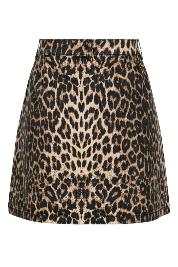 Forudbestilling - Neo Noir - Kendra Leopard Skirt - Leopard Nederdele 
