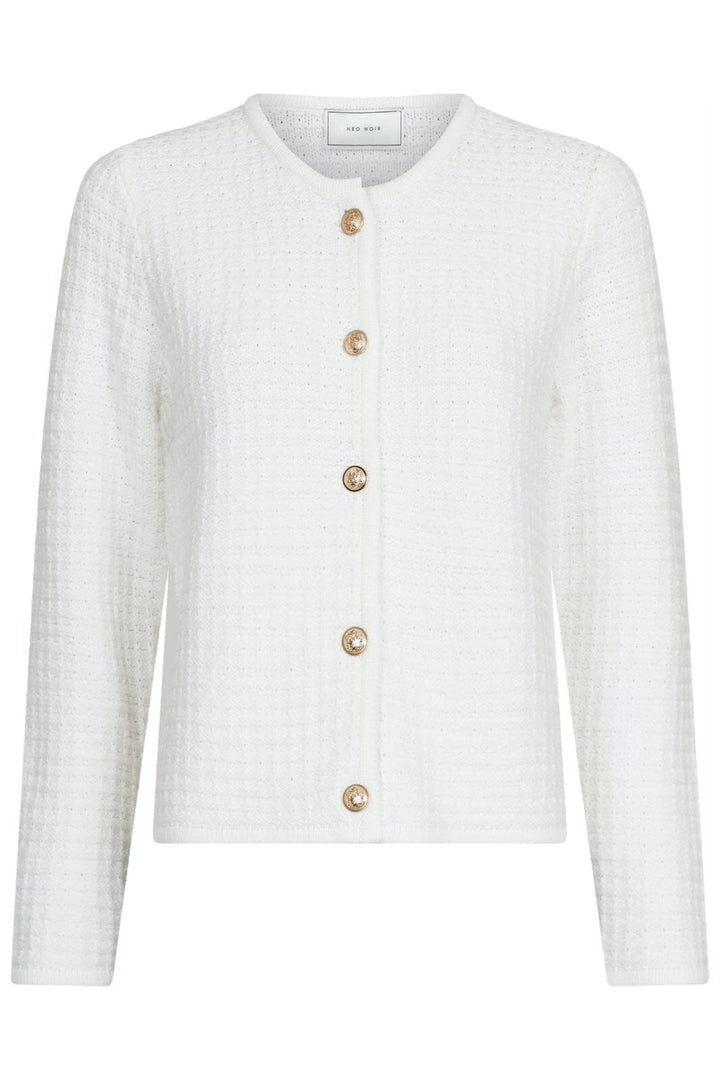 Forudbestilling - Neo Noir - Limone Knit Jacket - White Overgangs/Sommer Jakker 