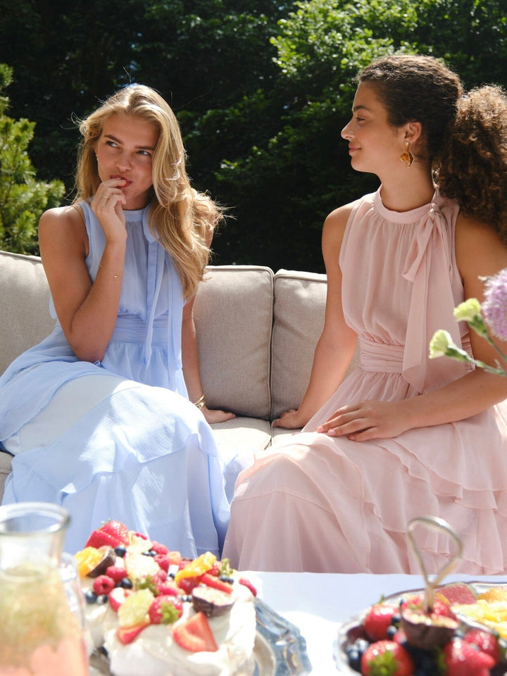 Forudbestilling - Neo Noir - Marli Solid Chiffon Dress 165640 - 165 - Rose Kjoler 