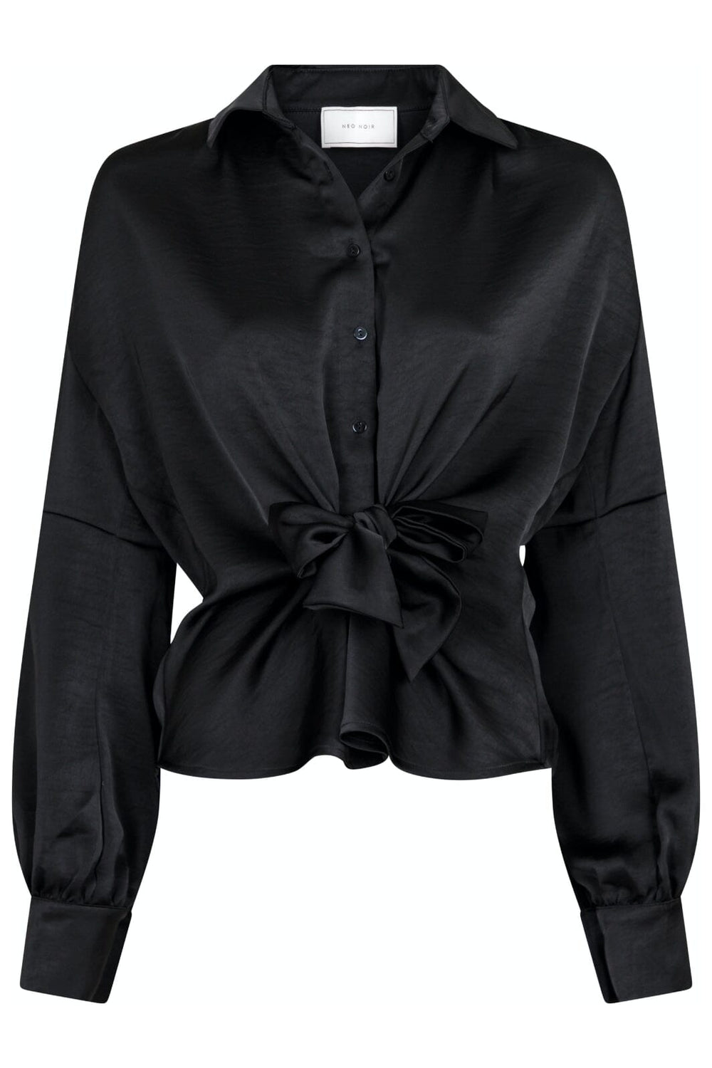 Forudbestilling - Neo Noir - Naja Satin Shirt - Black Skjorter 