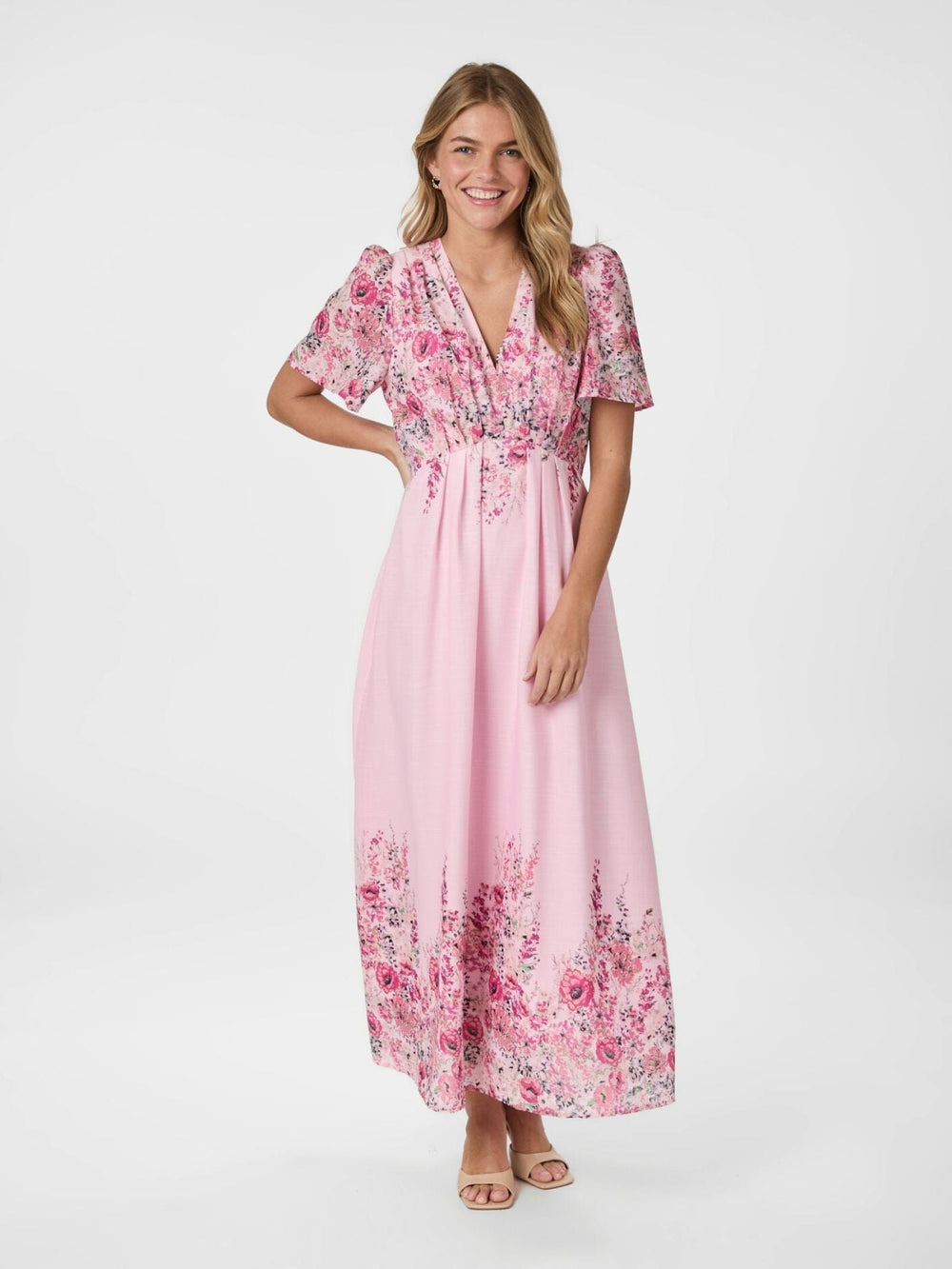 Forudbestilling - Neo Noir - Serna Flower Print Dress 166177 - 754 - Light Pink Kjoler 