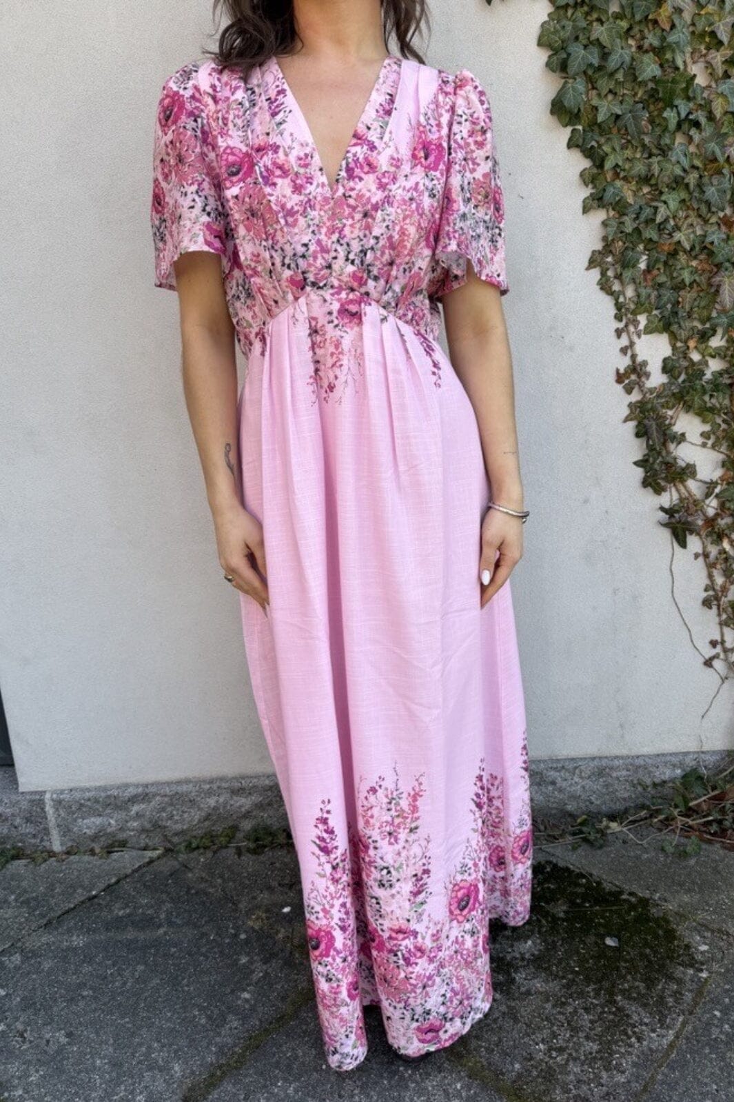 Neo Noir - Serna Flower Print Dress 166177 - 754 - Light Pink