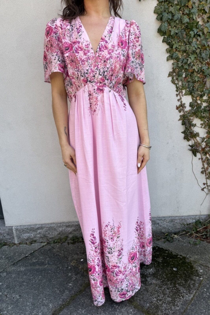 Neo Noir - Serna Flower Print Dress 166177 - 754 - Light Pink
