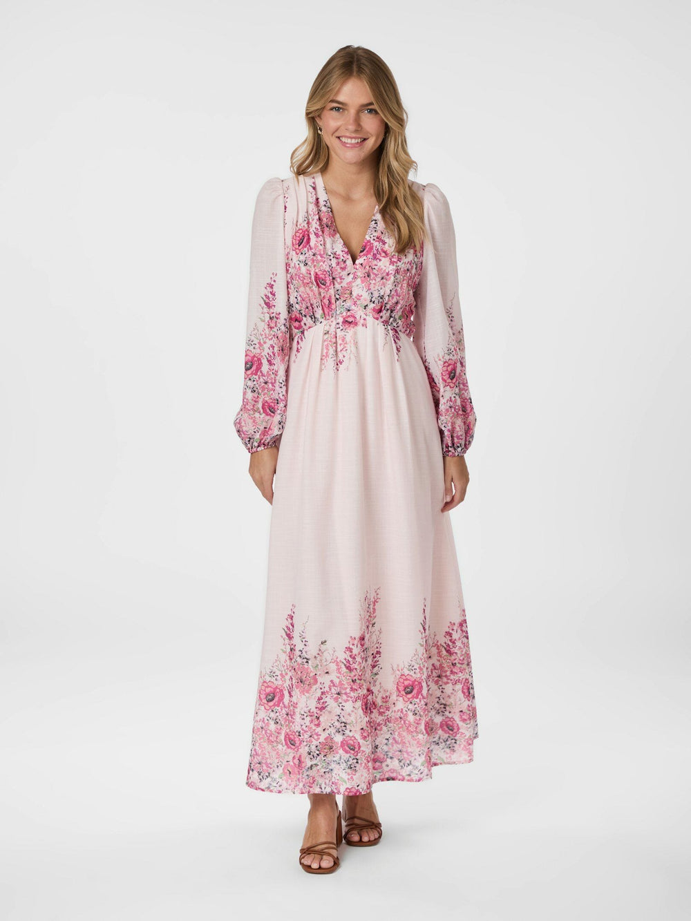 Forudbestilling - Neo Noir - Silfi Flower Print Dress 164828 - 165 - Rose Kjoler 