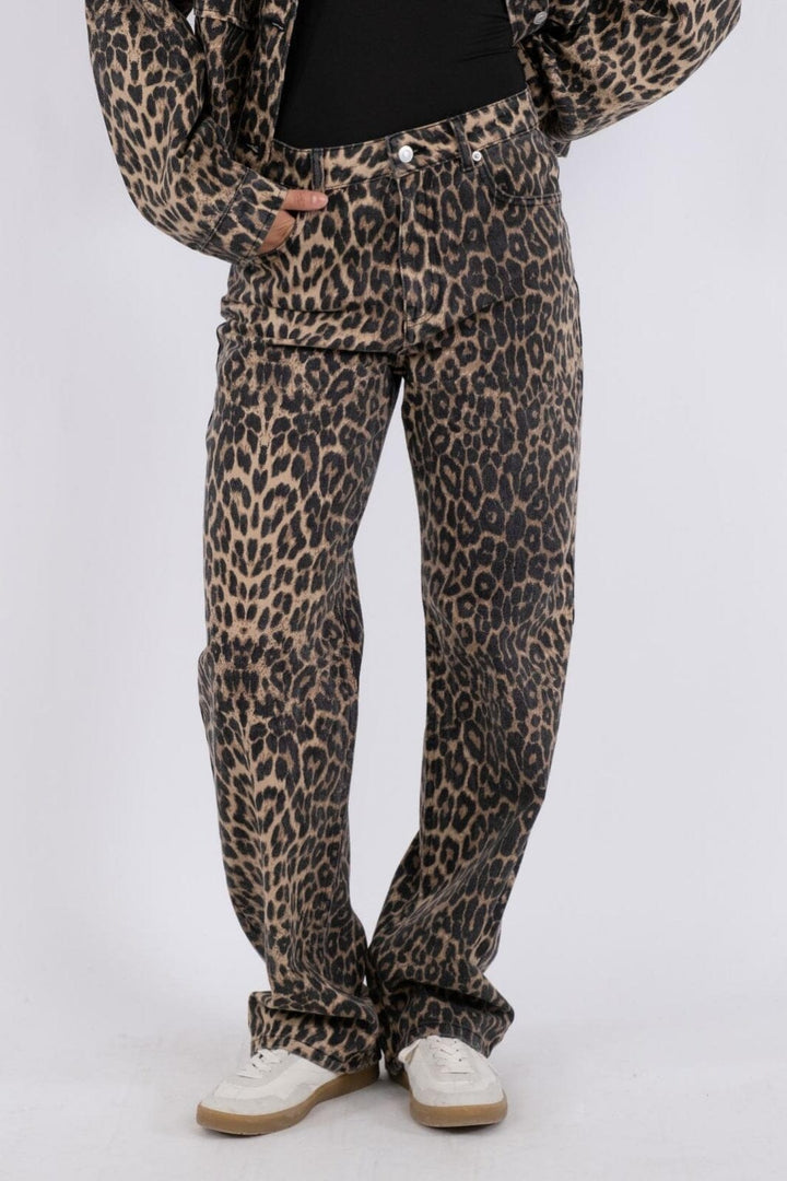Forudbestilling - Neo Noir - Simona Leopard Pants - 400 Leopard Jeans 