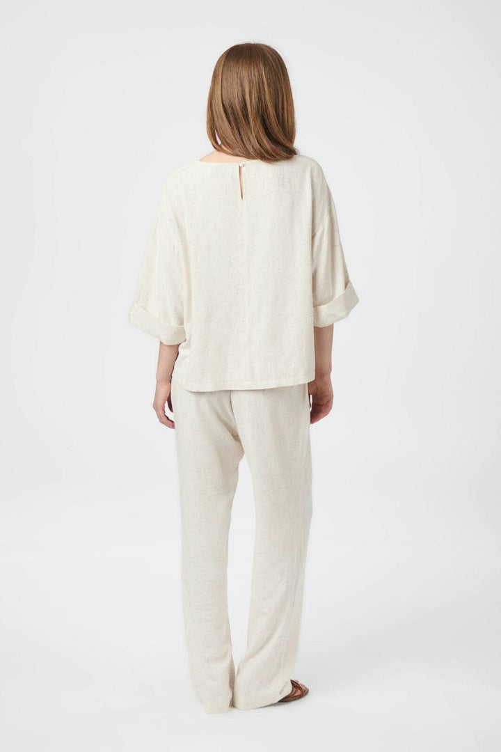 Forudbestilling - Neo Noir - Tatjanna Linen Jumpsuit 165935 - 815 - Natural