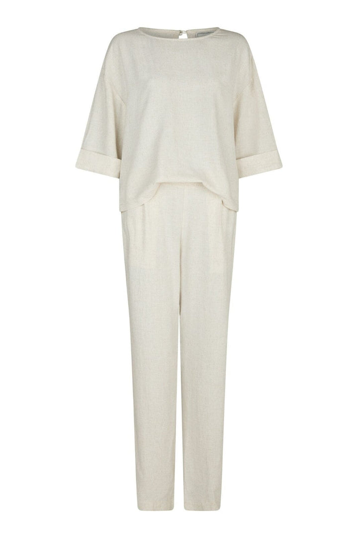 Forudbestilling - Neo Noir - Tatjanna Linen Jumpsuit 165935 - 815 - Natural