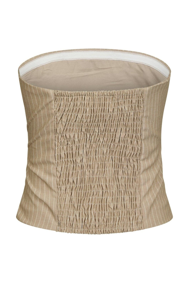 Neo Noir - Tyree Melange Pinstripe Top 165471 - 119 - Sand Melange