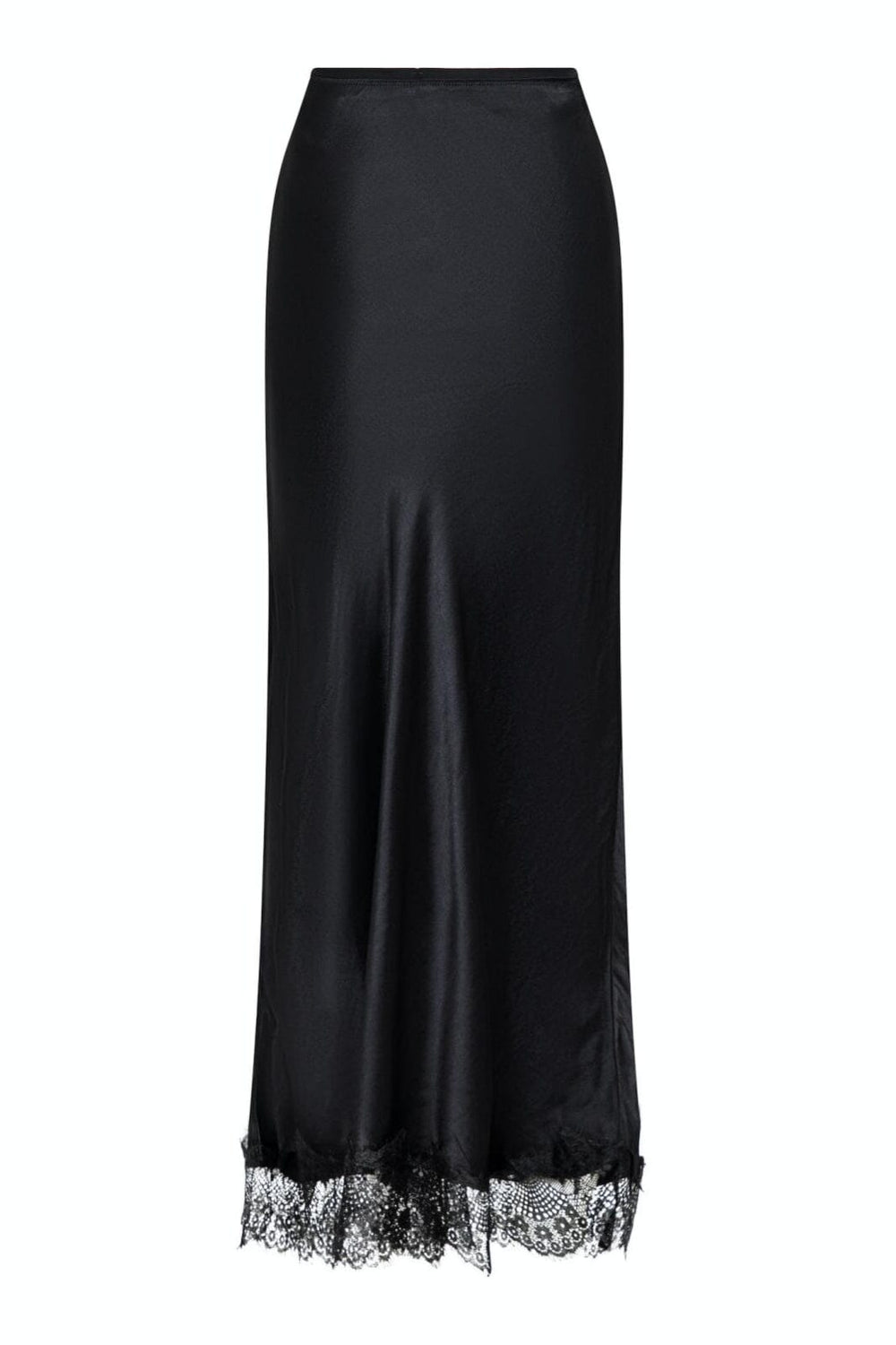 Forudbestilling - Neo Noir - Veroni Satin Lace Skirt - Black Nederdele 