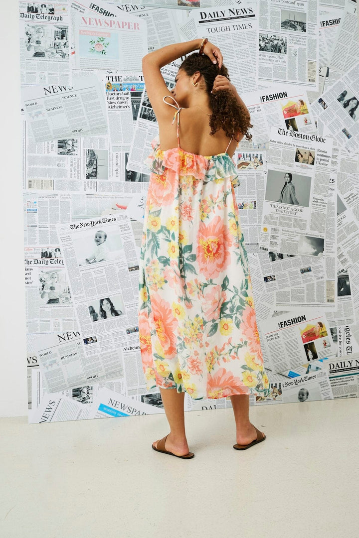 Forudbestilling - Only - Onlmilla Strap Dress - 4973255 Cloud Dancer Big Flowers Kjoler 