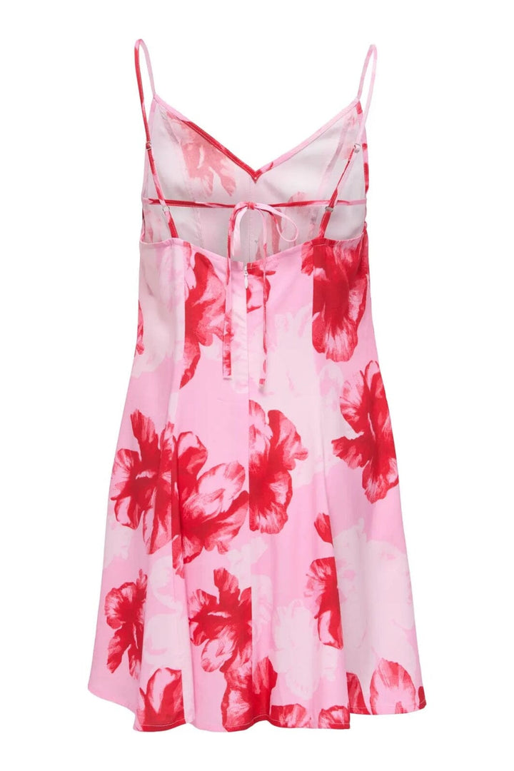 Only - Onlrilla Short Strap Dress Ox - 4974675 Prism Pink Cherry Blossom