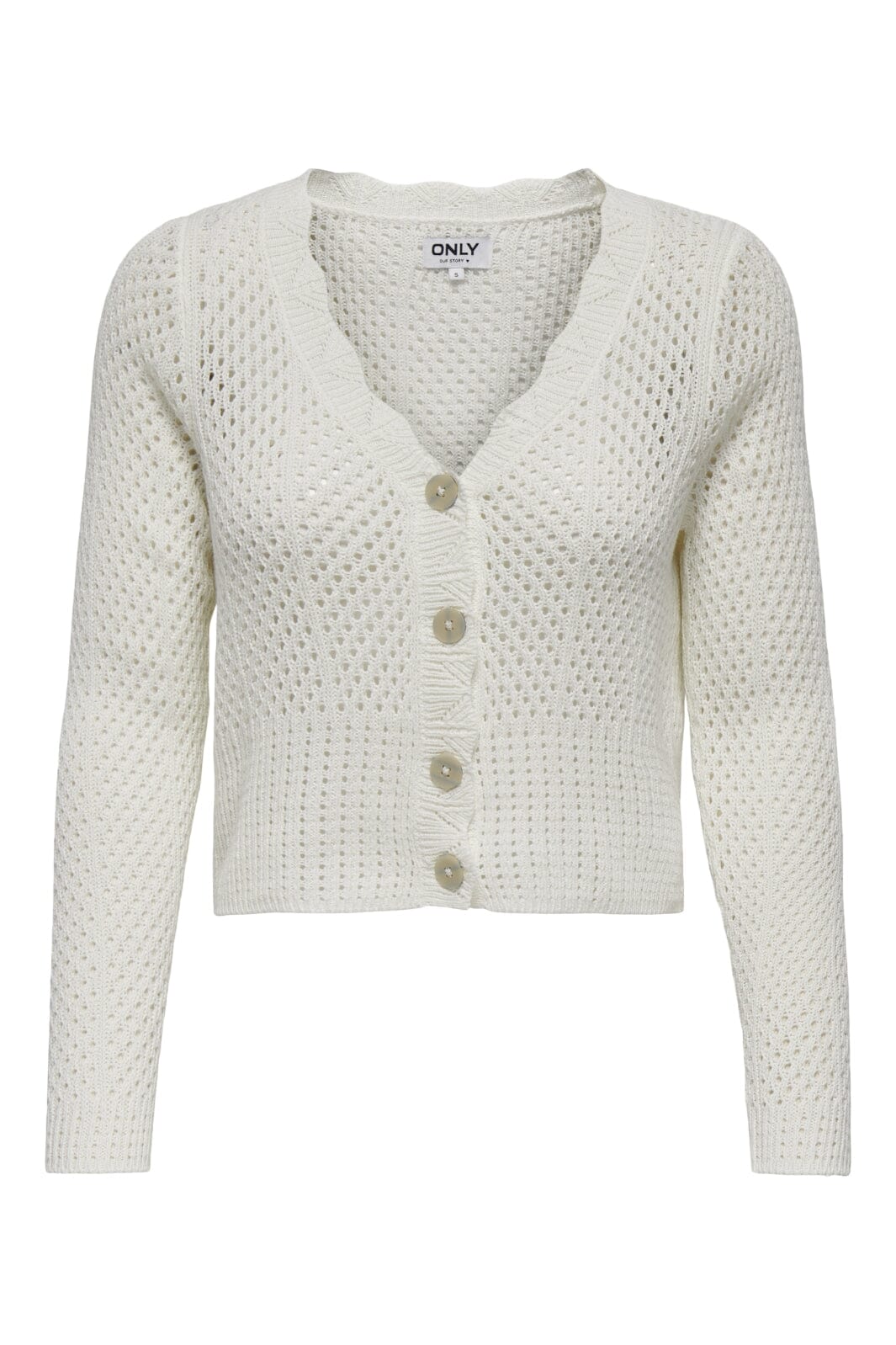 Forudbestilling - Only - Onlroselia Ls V-Neck Cardi Knt - 4661180 Cloud Dancer