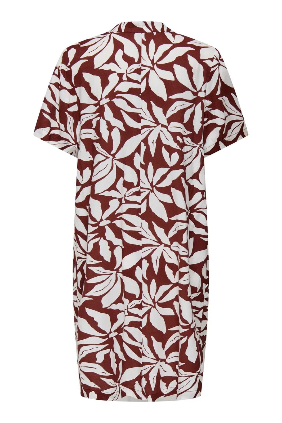 Forudbestilling - Only - Onlsusi Life Ss V-Neck Tunic Dress Wnn - 4881759 Fired Brick Graphic Flowers