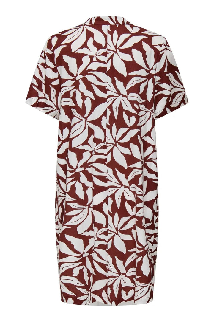 Forudbestilling - Only - Onlsusi Life Ss V-Neck Tunic Dress Wnn - 4881759 Fired Brick Graphic Flowers