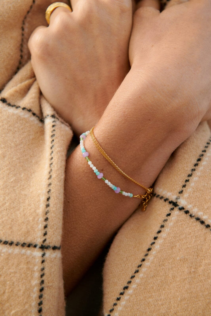 Forudbestilling - Pernille Corydon Jewellery - Sea Colour Bracelet - Gold Armbånd 