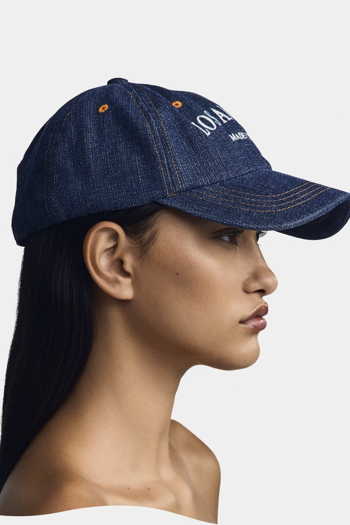 Forudbestilling - Pieces - Pcanna Denim Cap - 4754454 Dark Blue Denim Kasketter 