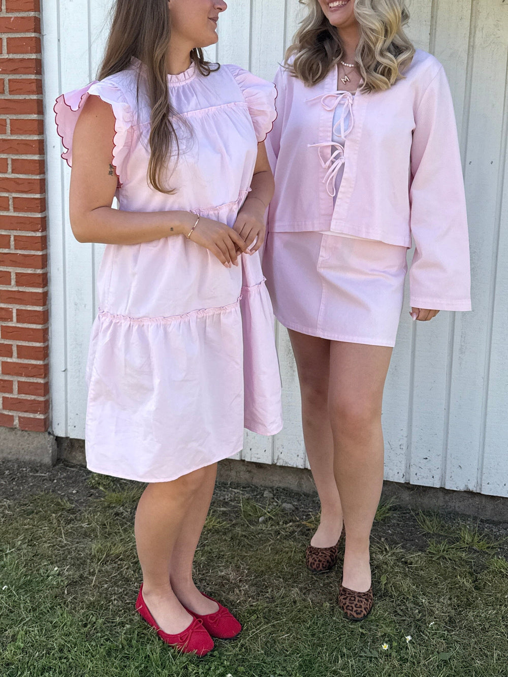 Forudbestilling - Pieces - Pcflora Ls Denim Tie Shirt Fsy - 4972045 Pink-A-Boo Skjorter 