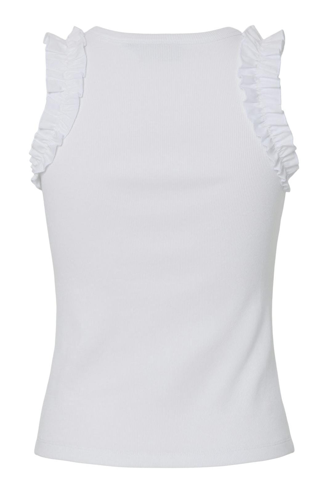 Pieces - Pctubana Frill Tank Top Pp - 4935394 Bright White