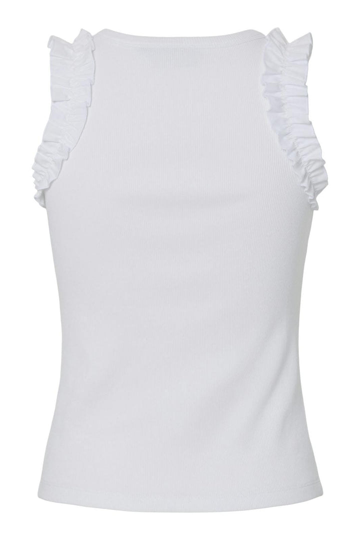 Pieces - Pctubana Frill Tank Top Pp - 4935394 Bright White
