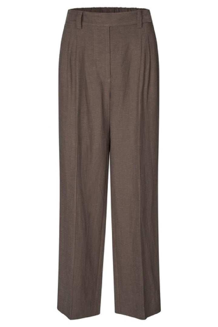 Second Female - Lino Trousers 57098 - Chocolate Brown