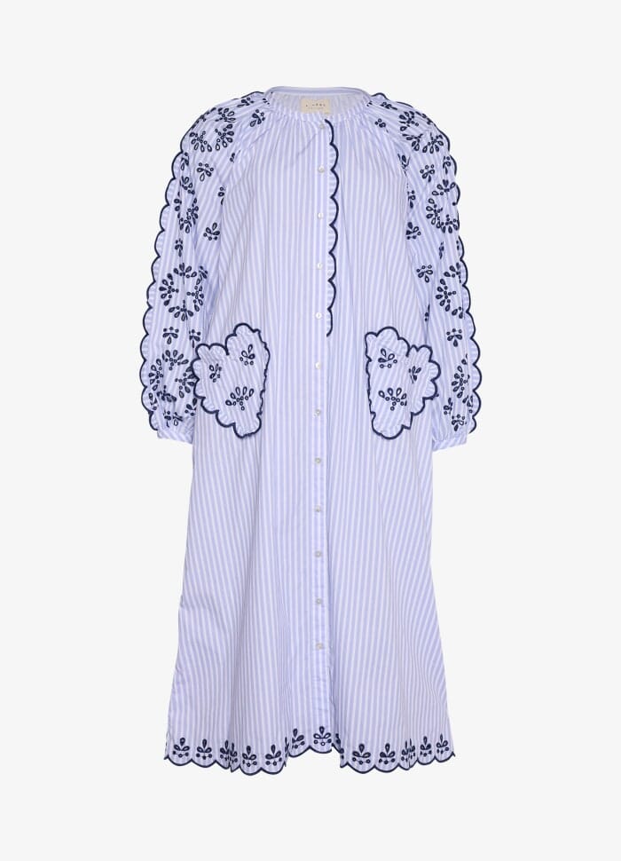 Forudbestilling - Sissel Edelbo - Elin Organic Cotton Dress SE 1196 - Ocean Kjoler 