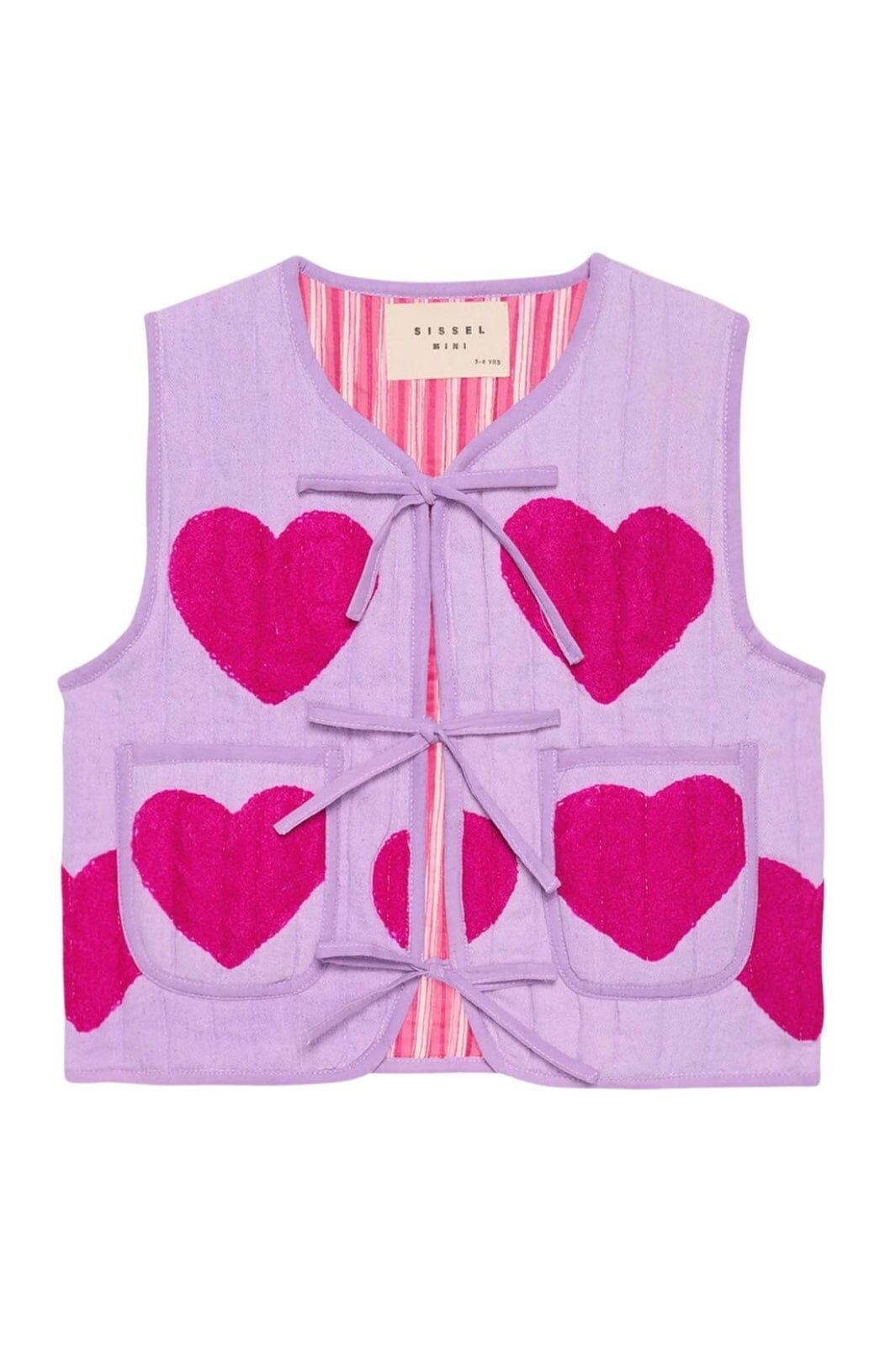 Forudbestilling - Sissel Edelbo - Honey MINI Vest SE 1499 - Pink Hearts Veste 