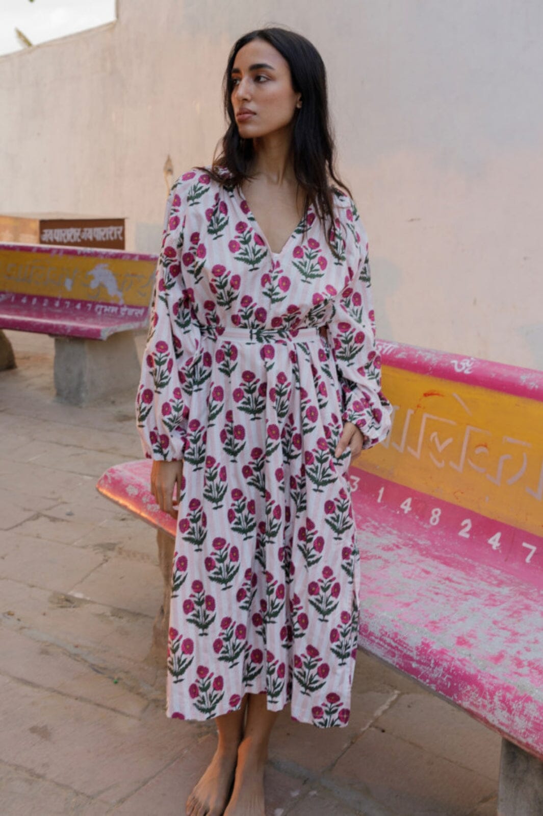 Forudbestilling - Sissel Edelbo - Lara Organic Cotton Dress SE 1236 - Cherry Bloom Kjoler 