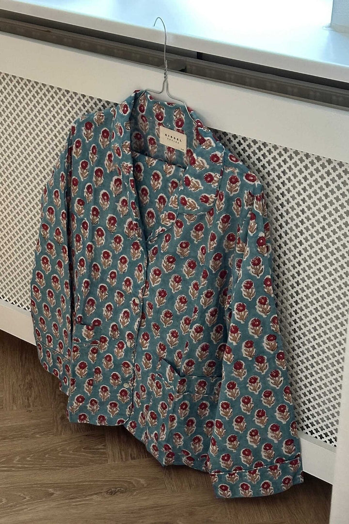 Forudbestilling - Sissel Edelbo - Nuit Pyjamas Set SE 1673 - Dusty Blue Nattøj 