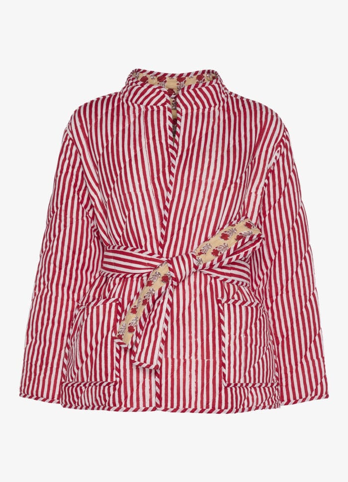 Forudbestilling - Sissel Edelbo - Sussie Organic Cotton Reversible Jacket SE 1215 - Red & White Jakker 