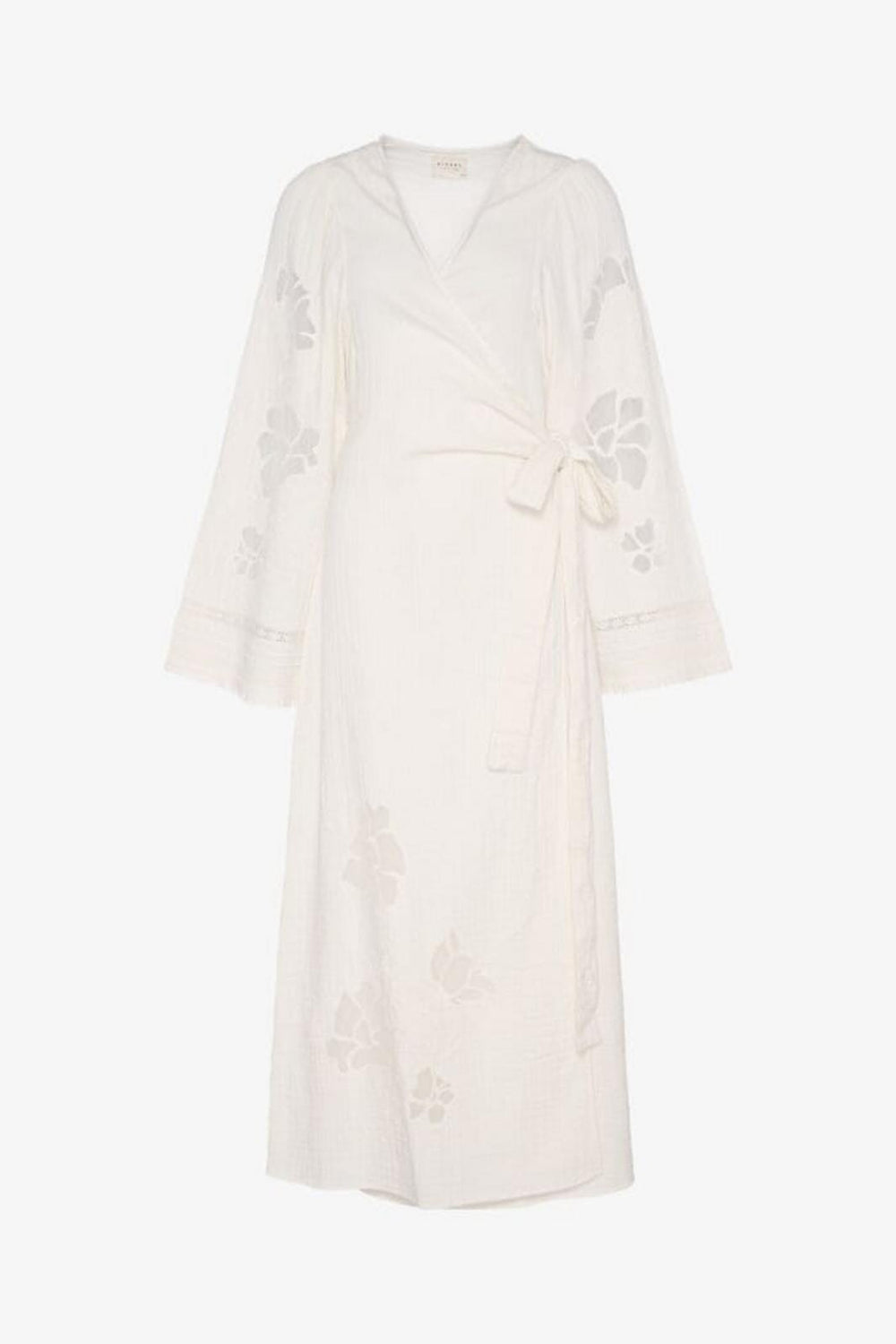 Forudbestilling - Sissel Edelbo - Winfrey Organic Cotton Wrap Dress SE 1247 - Off White Kjoler 