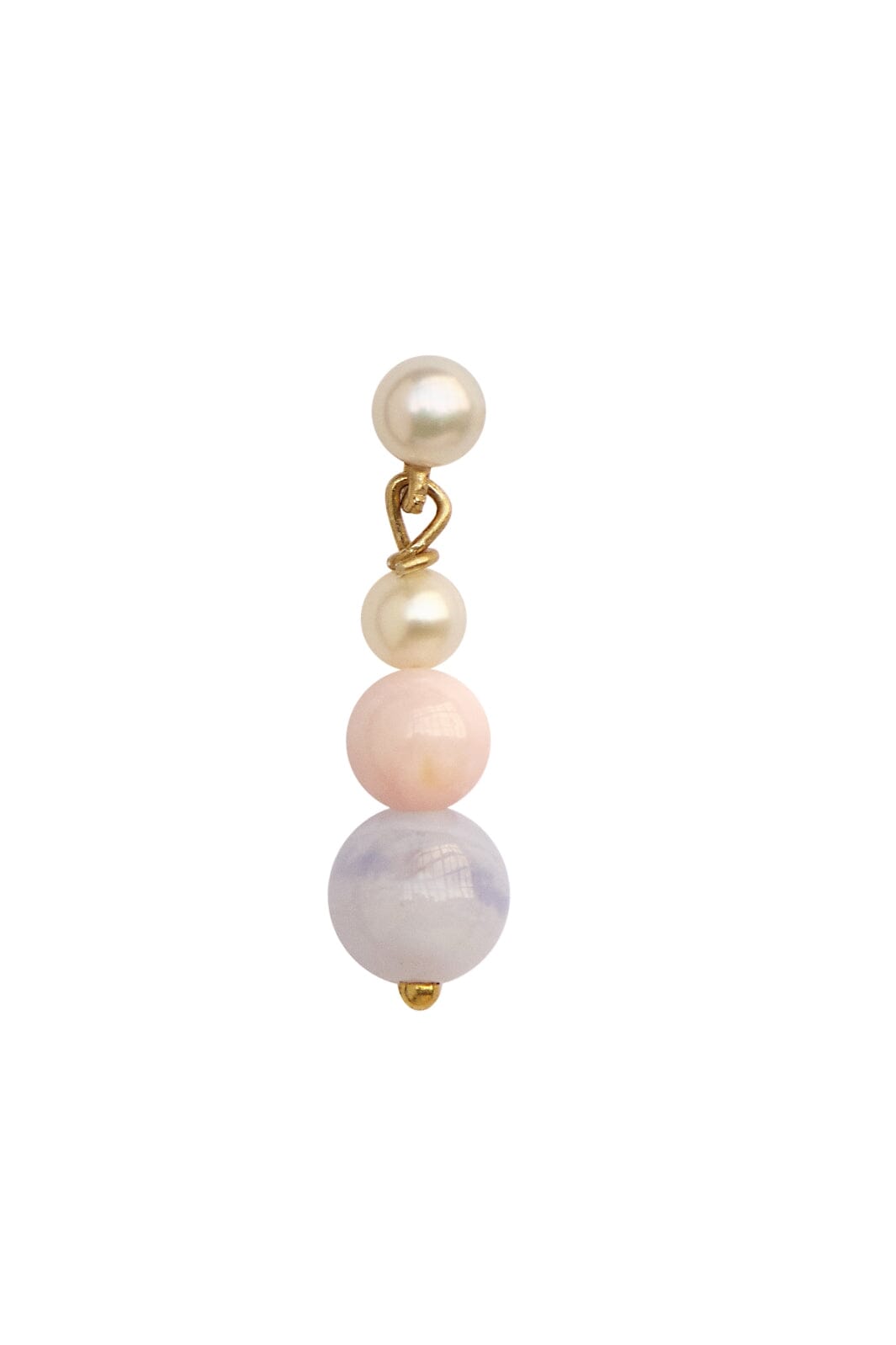 Stine A - Anaïs Anaïs Earring (Three Pearls Blue And Pink) - 1376-02-S