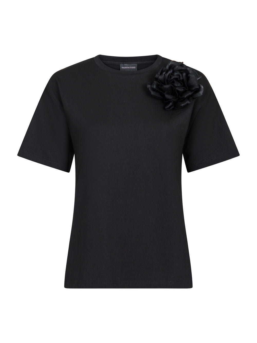 Forudbestilling - Valentin Studio - Rose T-shirt - Black T-shirts 
